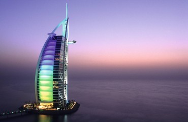 Burj Al Arab Hotel at Dusk