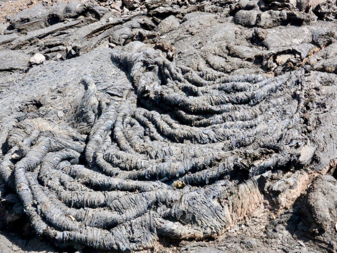 Pahoehoe Lava vom Ausbruch 2015